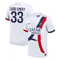 Camisa de Futebol Paris Saint-Germain Warren Zaire-Emery #33 Equipamento Secundário 2024-25 Manga Curta